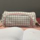 Maaleo 00024509 Two-Compartment School Pencil Case, White Checkered