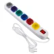 Maclean MCE509 W Power Strip, 6 Outlets, with Switch, 1.5m, White