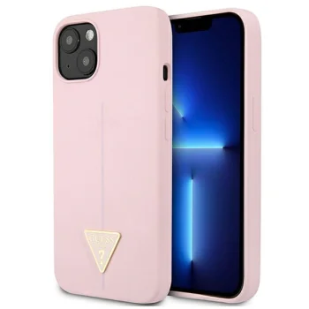 Guess Silicone Triangle Case for iPhone 13 mini, Purple