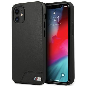 Apple iPhone 12 mini 5.4" BMW M Collection Smooth PU Case Cover (BMHCP12SMHOLBK), Black