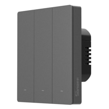Sonoff M5-3C-80M Smart Wall Switch, Wi-Fi, Matter, Black