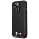 Apple iPhone 14 Pro 6,1\" BMW Leather Stamp Tricolor Case Cover (Bmhcp14l22ptdk), Black
