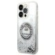 Karl Lagerfeld Liquid Glitter RSG Case for iPhone 14 Pro, Silver