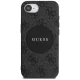 Guess 4G Circle Classic Logo MagSafe Case for iPhone 16e - Black