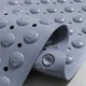 Anti-Slip Bath Mat with Massage, 68x35 cm, Grey