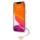 Guess iPhone 13 mini Case 4G Strap Charm, Transparent