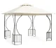 MultiGarden Garden Gazebo 3x3m with 4 Side Walls, Beige