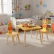 ECOTOYS Wooden Kids Table and 2 Chairs Set Giraffe