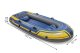 Inflatable boat set Intex Challenger 3 with pump and 2 oars, blue