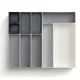 Joseph Joseph Blox 10-Piece Drawer Organiser Set, Grey