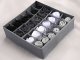 Underwear and Socks Drawer Organizer, 24 Compartments, Grey