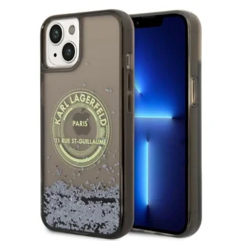 Karl Lagerfeld Liquid Glitter RSG Case for iPhone 14 - Black