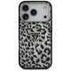 Guess Leopard Glitter MagSafe Phone Case Cover iPhone 17 Pro - Black