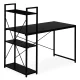 Modernhome Computer Desk with Bookshelf 120x60 cm, Black