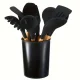 Bakalu Kitchen Utensil Set 12 Pcs, Black