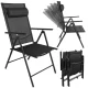 Folding Garden Chair Gardlov, 2 pcs, Black