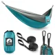 Mountain Goat Single Camping Hammock 270x140 cm, Grey/Turquoise