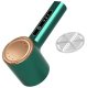 Compact fabric shaver with 6 blades, USB rechargeable, green-gold