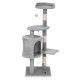 Petsi Cat Tree 110 cm with Scratching Posts and Condo House for Indoor Cats, gray