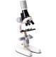 Educational kids\' microscope with LED lighting, 1200x magnification, black
