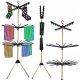 Freestanding 3-Tier Clothes Drying Rack with Rotating Design