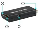 PS2 to HDMI audio adapter for PlayStation 2 gaming, black