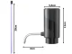 Electric Wine Dispenser and Aerator with LED Light, USB-C, Black