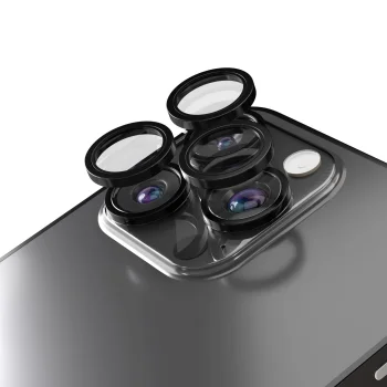 Etteri Camera Lens Protector for iPhone 16 Pro / 16 Pro Max, Black