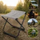 Folding Camping Stool with Metal Frame and Carrier Bag, Grey