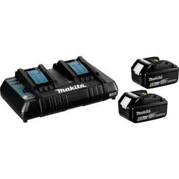 Makita Energy Kit 198077-8 (2x BL1860B 18V 6.0Ah Battery + DC18RD Charger + MAKPAC)