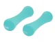 4Fizjo 8-shape Cast Iron Dumbbells with Vinyl Coating 2 x 1 kg, Turquoise