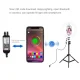 LED Ring Lamp 26 cm with Tripod Mount up to 1.1m, Phone Clamp, USB