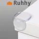 Ruhhy Silicone Furniture Corner Protectors, Transparent, 4 Pcs