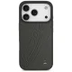 Mercedes Leather Large Laurel Leave MagSafe Case for iPhone 17 Pro Anthracite