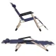 Folding Garden Chair 2-in-1 Zero Gravity Lounger, Blue