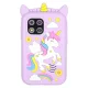 Kids Toy Smartphone with Camera and 8 GB MicroSD Card, Unicorn, Purple