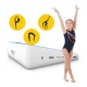 Inflatable Gymnastic Wedge Mat 4FIZJO Air Incline 2 x 2 x 0.6 m with Pump