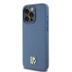 DKNY iPhone 15 Pro Max Case Leather Monogram Pattern MagSafe, Blue