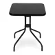 Multigarden Garden Table, 60x60 cm, Tempered Glass, Black
