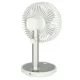 Wireless USB Desk Fan, 4 Speeds, LED, 38 cm, White