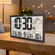 GreenBlue GB218 Large LCD Wall Clock with Thermometer