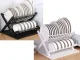 Two-Tier Dish Drainer with Tray, Foldable