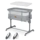 Nukido NK-243 Bedside Cot with Mattress, Grey