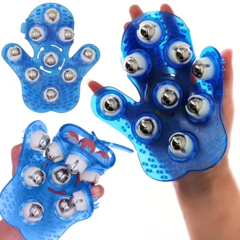 Handheld Body Massager with 9 Metal Balls, Blue