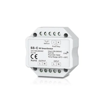Smart RF Switch SS-C 100-240V 6A Push-Key Control  LED & Halogen