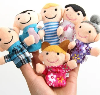 Puppet Theater Plush toy on finger 6 pcs