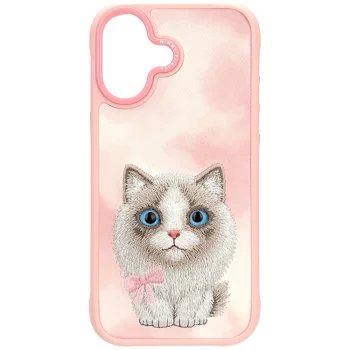 Nimmy iPhone 17 Case Big Eyed Pet 2.0 Cat, Pink