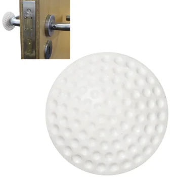 Self-Adhesive Wall Door Handle Bumper, White