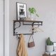 Настенная полка с вешалками Leobert Loft, дерево/металл,...