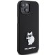 Karl Lagerfeld iPhone 15 Plus Case Silicone Metal Pin, Black
